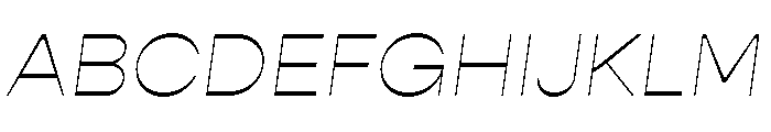 Gopher Display Hairline Italic Font UPPERCASE