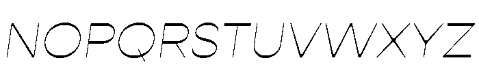 Gopher Display Hairline Italic Font UPPERCASE