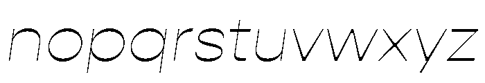Gopher Display Hairline Italic Font LOWERCASE