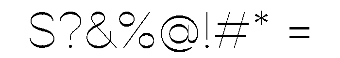 Gopher Display Hairline Font OTHER CHARS