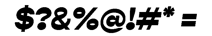 Gopher Display Heavy Regular Italic Font OTHER CHARS