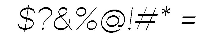 Gopher Display Thin Italic Font OTHER CHARS
