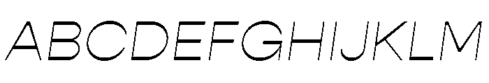 Gopher Display Thin Italic Font UPPERCASE