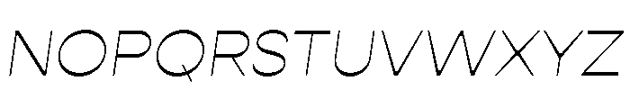 Gopher Display Thin Italic Font UPPERCASE
