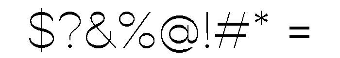 Gopher Display Thin Font OTHER CHARS