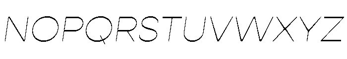 Gopher Hairline Italic Font UPPERCASE