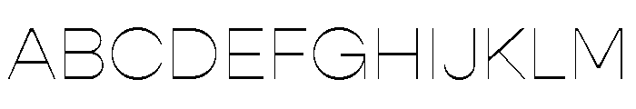 Gopher Hairline Font UPPERCASE