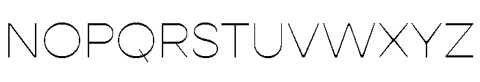 Gopher Hairline Font UPPERCASE