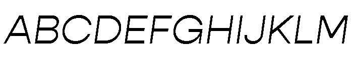 Gopher Light Italic Font UPPERCASE