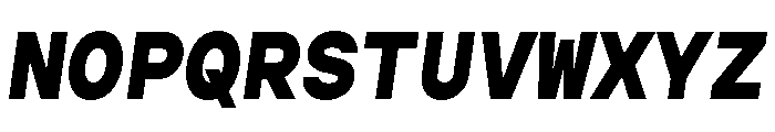 Gopher Mono Black Italic Font UPPERCASE