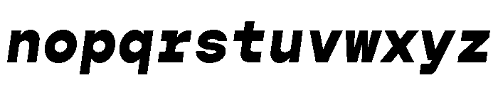 Gopher Mono Black Italic Font LOWERCASE