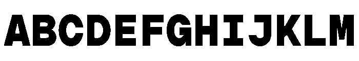 Gopher Mono Black Font UPPERCASE