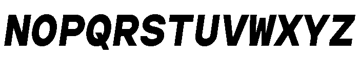 Gopher Mono Extra Bold Italic Font UPPERCASE