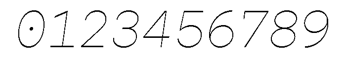 Gopher Mono Hairline Italic Font OTHER CHARS