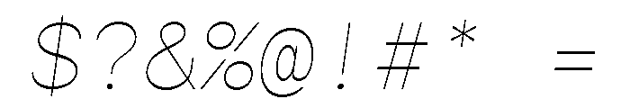 Gopher Mono Hairline Italic Font OTHER CHARS
