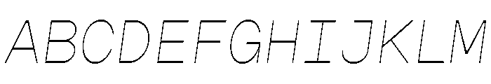 Gopher Mono Hairline Italic Font UPPERCASE