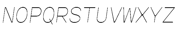 Gopher Mono Hairline Italic Font UPPERCASE