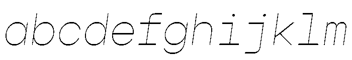 Gopher Mono Hairline Italic FONT
