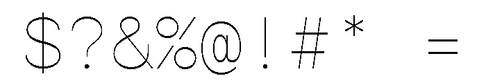 Gopher Mono Hairline Font OTHER CHARS