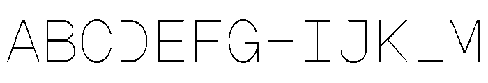 Gopher Mono Hairline Font UPPERCASE