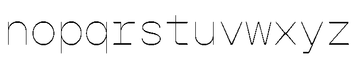 Gopher Mono Hairline Font LOWERCASE