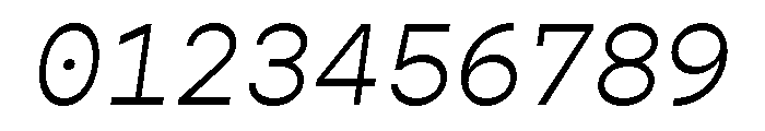 Gopher Mono Light Italic Font OTHER CHARS