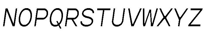 Gopher Mono Light Italic Font UPPERCASE
