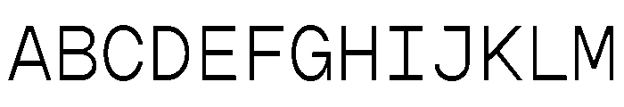 Gopher Mono Light Font UPPERCASE