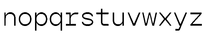 Gopher Mono Light Font LOWERCASE