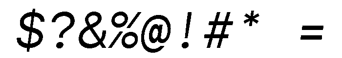 Gopher Mono Regular Italic Font OTHER CHARS