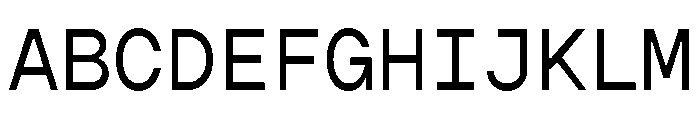 Gopher Mono Regular Font UPPERCASE