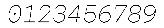 Gopher Mono Thin Italic Font OTHER CHARS