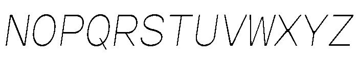 Gopher Mono Thin Italic Font UPPERCASE