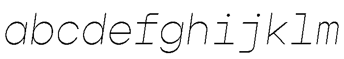 Gopher Mono Thin Italic FONT