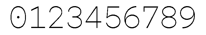 Gopher Mono Thin Font OTHER CHARS
