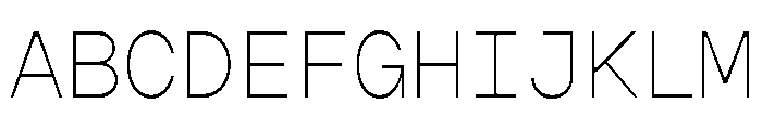 Gopher Mono Thin Font UPPERCASE
