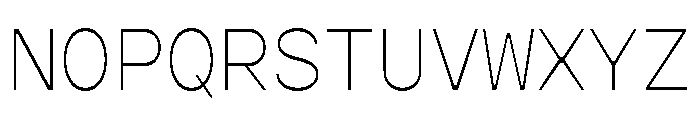 Gopher Mono Thin Font UPPERCASE