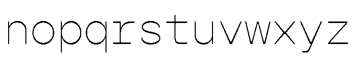 Gopher Mono Thin Font LOWERCASE