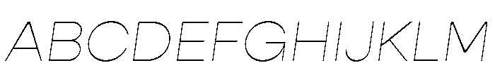 Gopher Text Hairline Italic Font UPPERCASE