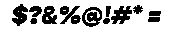 Gopher Text Heavy Regular Italic Font OTHER CHARS