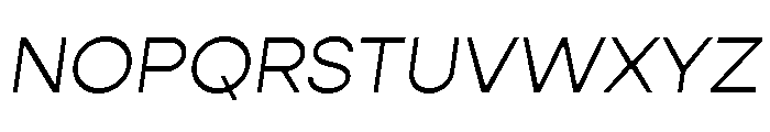 Gopher Text Light Italic Font UPPERCASE
