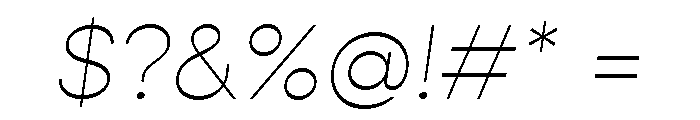 Gopher Text Thin Italic Font OTHER CHARS