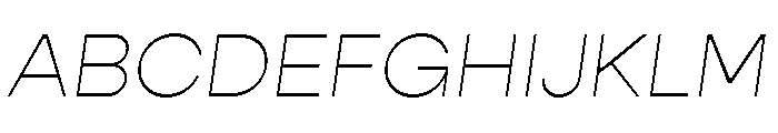 Gopher Text Thin Italic Font UPPERCASE