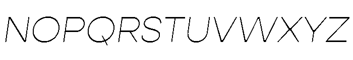 Gopher Text Thin Italic Font UPPERCASE