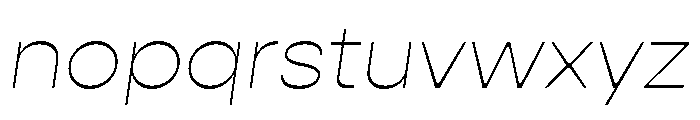 Gopher Text Thin Italic Font LOWERCASE