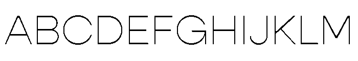 Gopher Text Thin Font UPPERCASE