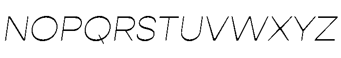 Gopher Thin Italic Font UPPERCASE