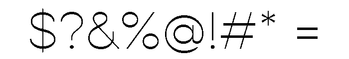 Gopher Thin Font OTHER CHARS