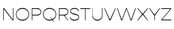 Gopher Thin Font UPPERCASE