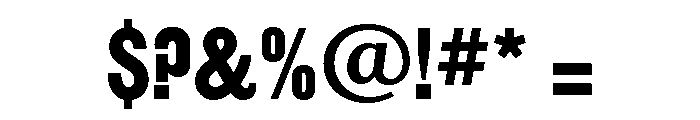 Gothic Condensed Bold Font OTHER CHARS